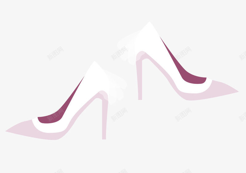 卡通淡紫色高跟鞋png免抠素材_88icon https://88icon.com 女鞋 婚庆季 婚礼装饰 紫色高跟鞋 高跟鞋