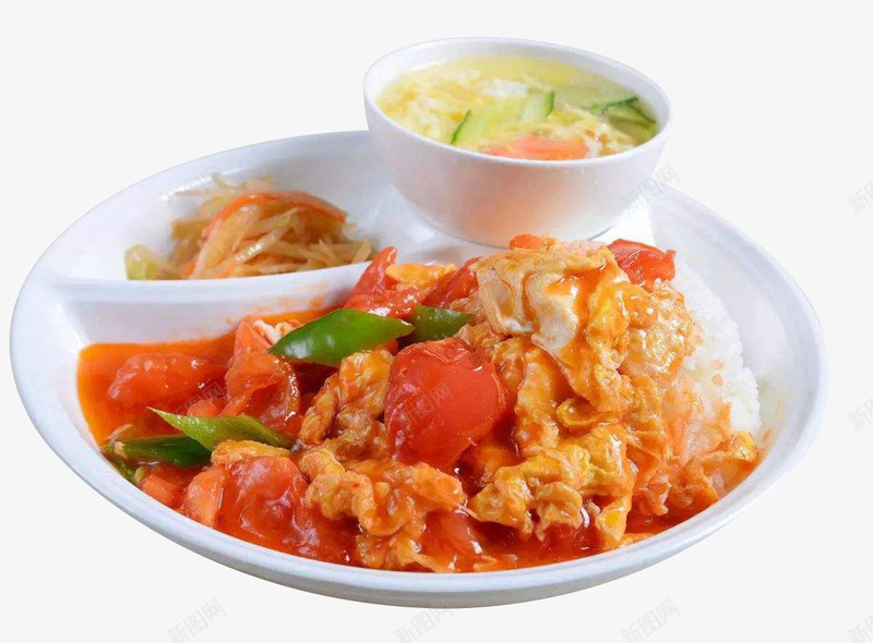 西红柿盖饭1200X855png免抠素材_88icon https://88icon.com 小吃 特色 番茄 盖浇饭 盖饭 美食 西红柿