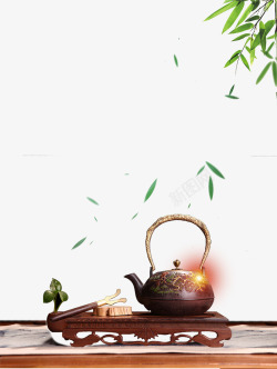 茶壶装饰素材中国风茶道茶具装饰高清图片