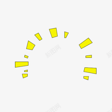 黄色的放射图标图标