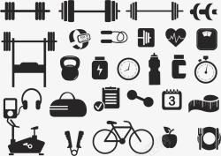 自行车健身器材健身器材标图标高清图片
