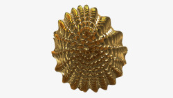 贝壳样式金色装饰素材