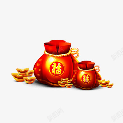 福袋钱袋金元宝png免抠素材_88icon https://88icon.com 袋钱 金元宝