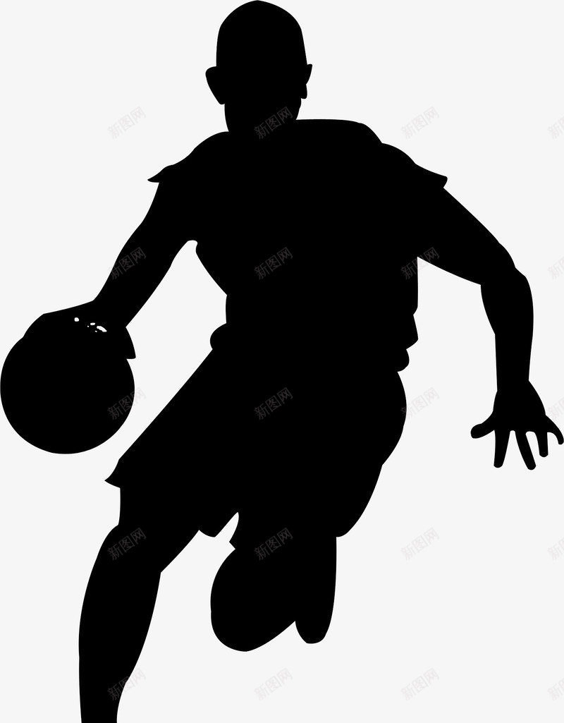 篮球运动人物剪影带球奥运会png免抠素材_88icon https://88icon.com 人物 剪影 奥运会 篮球 运动