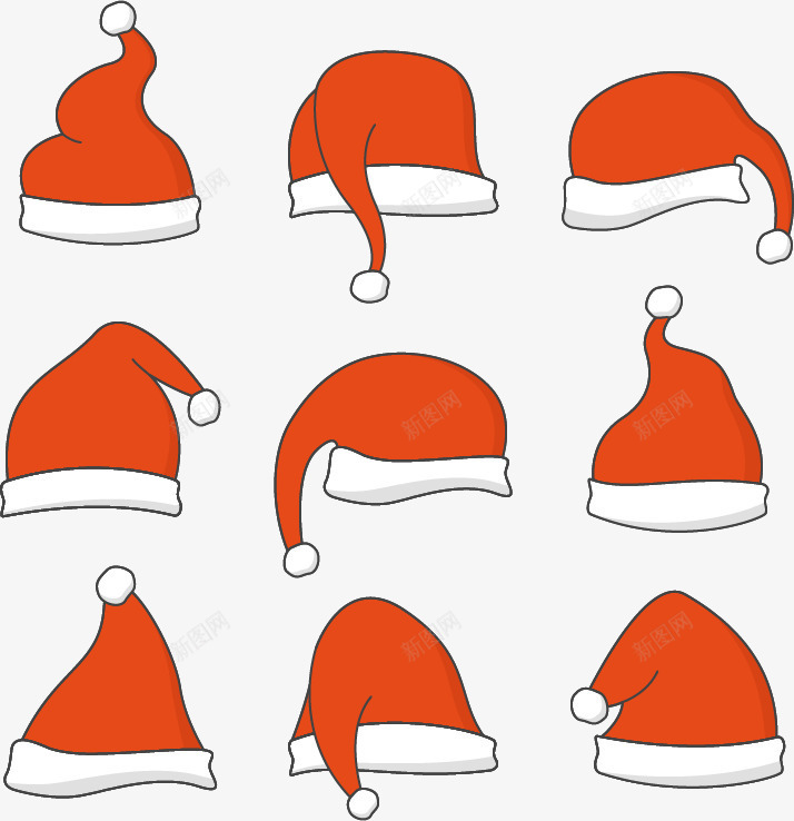 扁平红色圣诞帽png免抠素材_88icon https://88icon.com 圣诞节 帽子 扁平化 矢量素材 红色