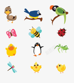 动物鸭子角色卡通动物矢量图高清图片
