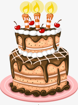 矢量卡通生日蛋糕手绘卡通生日蛋糕高清图片