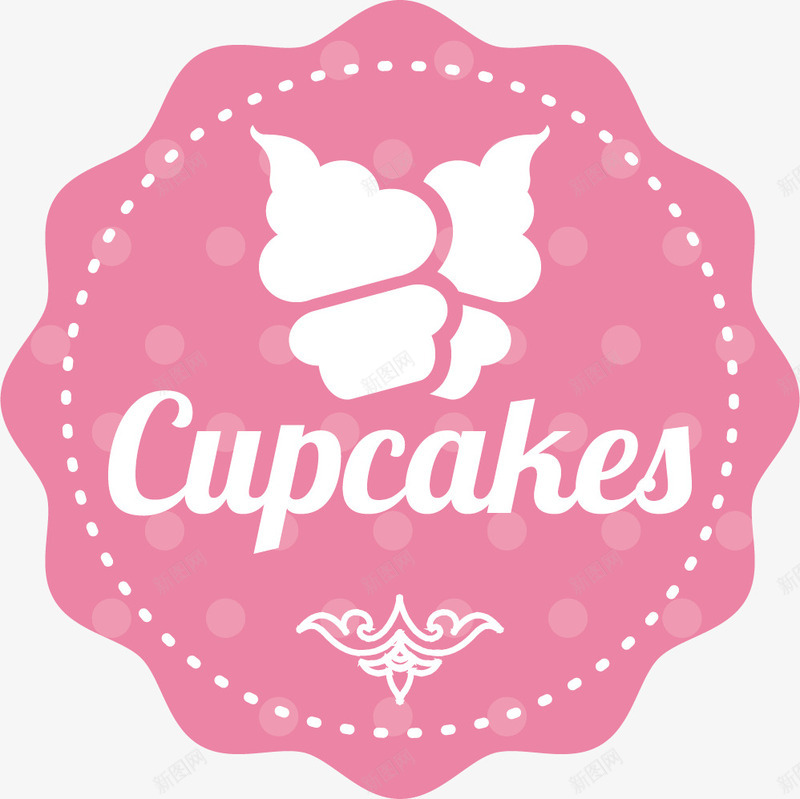 粉色纸杯蛋糕标签png免抠素材_88icon https://88icon.com cupcake 卡通标签 粉色 纸杯蛋糕 装饰图案