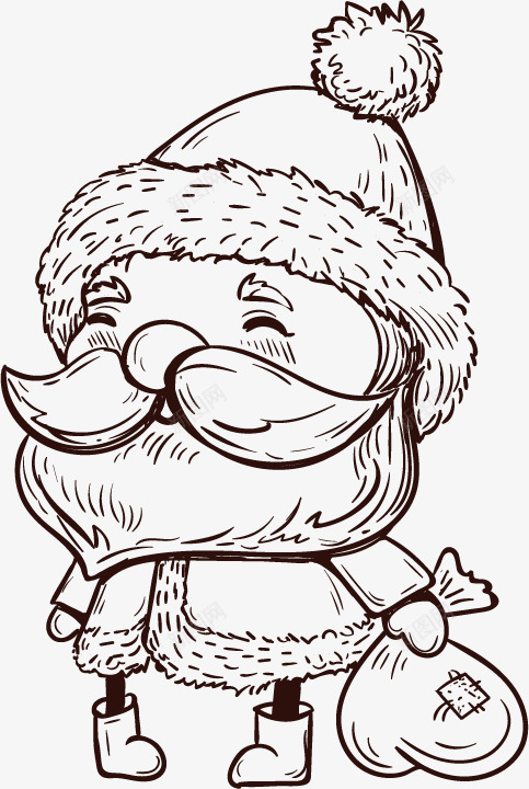 送礼物的圣诞节老人矢量图ai免抠素材_88icon https://88icon.com 免抠png素材 免费png素材 冬装 圣诞老人 手绘 温暖 礼物袋子 送礼物 矢量图