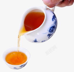 泡茶手势茶壶茶水高清图片
