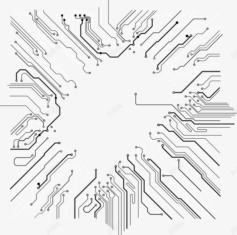 电路板png免抠素材_88icon https://88icon.com 主板 接线图 电路板 科技 线路图