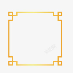 金色中国风装饰边框矢量图素材