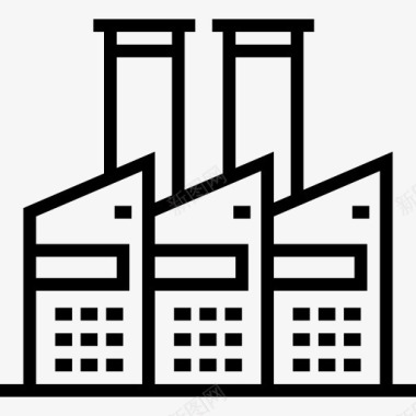 工业建筑工厂图标图标