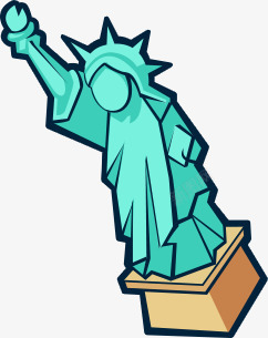 美国自由女神像雕塑素材