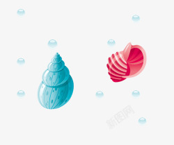 大海海螺气泡素材