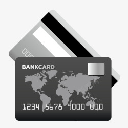 黑色质感银行卡信用卡矢量图素材