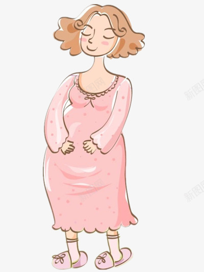 怀孕的女人png免抠素材_88icon https://88icon.com 卡通 孕妇装 手绘 短发