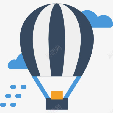 热气球飞行气球图标图标