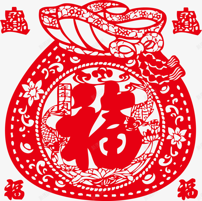 招财进宝福袋年年有余png免抠素材_88icon https://88icon.com 年年有余 招财进宝 招财进宝福袋年年有余 矢量福袋 福袋