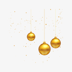 金色的彩球圣诞节金色圣诞球高清图片