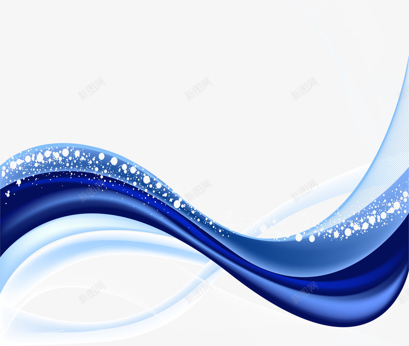 蓝色水波纹波浪线png免抠素材_88icon https://88icon.com 光电 弧线 弯曲 曲线 波浪线 科技 科技弧线 线条