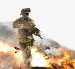 创意招聘广告素材战火中的士兵高清图片