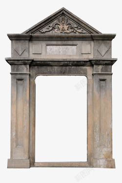古典石门石材门框高清图片