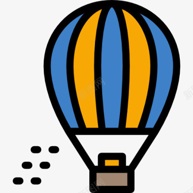 热气球飞行气球图标图标