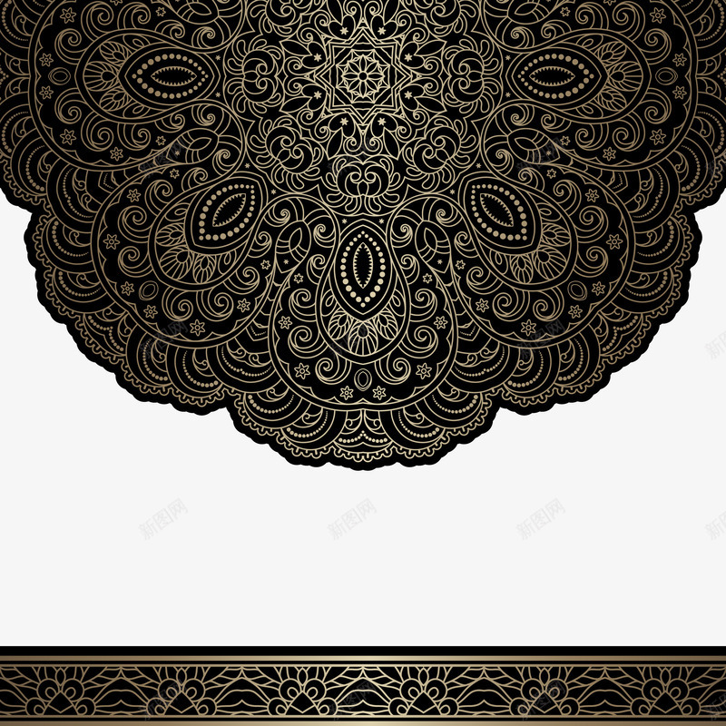 精致黑色花纹背景矢量图ai免抠素材_88icon https://88icon.com 精致 素材 背景 花纹 黑色 矢量图