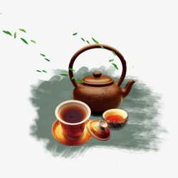 茶杯海报设计中国风茶壶高清图片