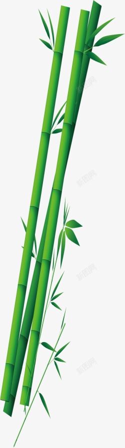 绿色竹叶叶子装饰素材