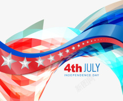 美国独立日庆典矢量图素材