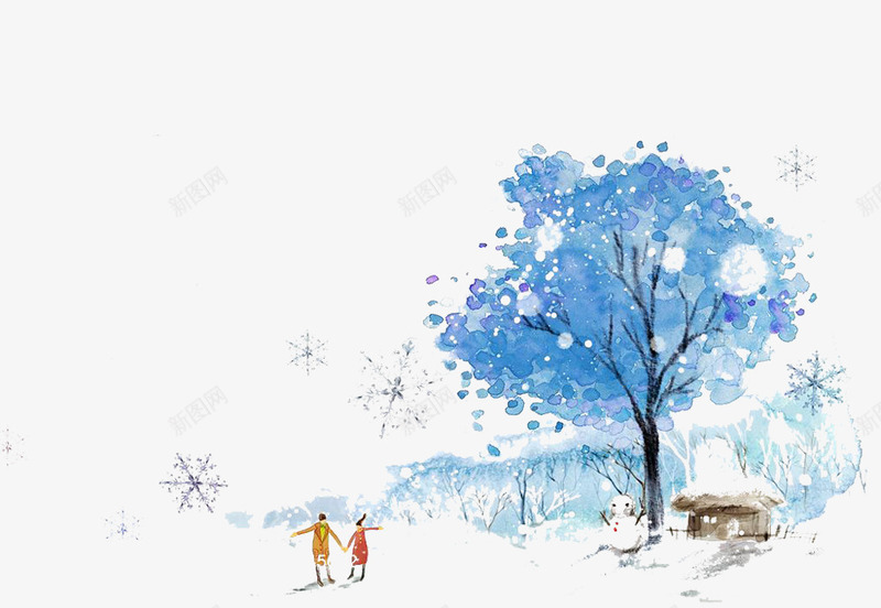 冬天的树png免抠素材_88icon https://88icon.com 冬天 唯美 大树 树 植物 雪花