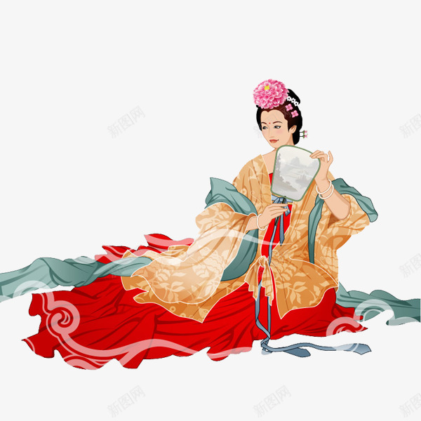 古代仕女图png免抠素材_88icon https://88icon.com 古代仕女图 古代四大美女 唐明皇杨贵妃 手绘 杨玉环 美女图 贵妃