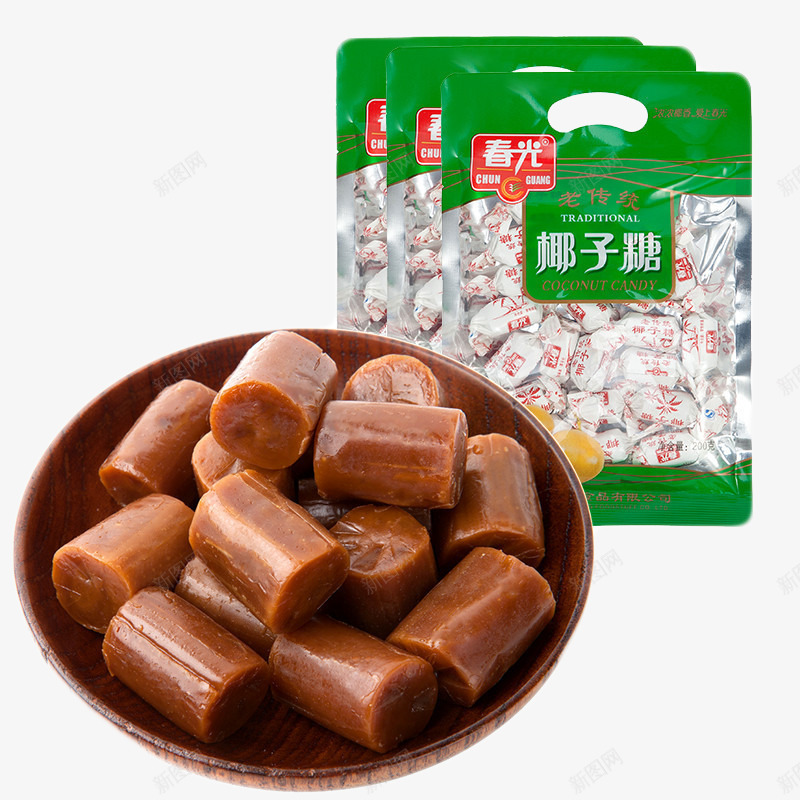 春光食品老传统椰子糖png免抠素材_88icon https://88icon.com 产品实物 新品 海南特产 袋装