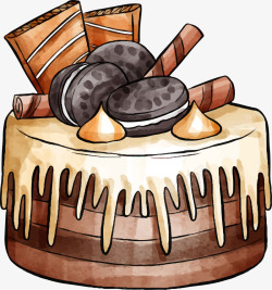 创意奶油蛋糕卡通蛋糕矢量图高清图片
