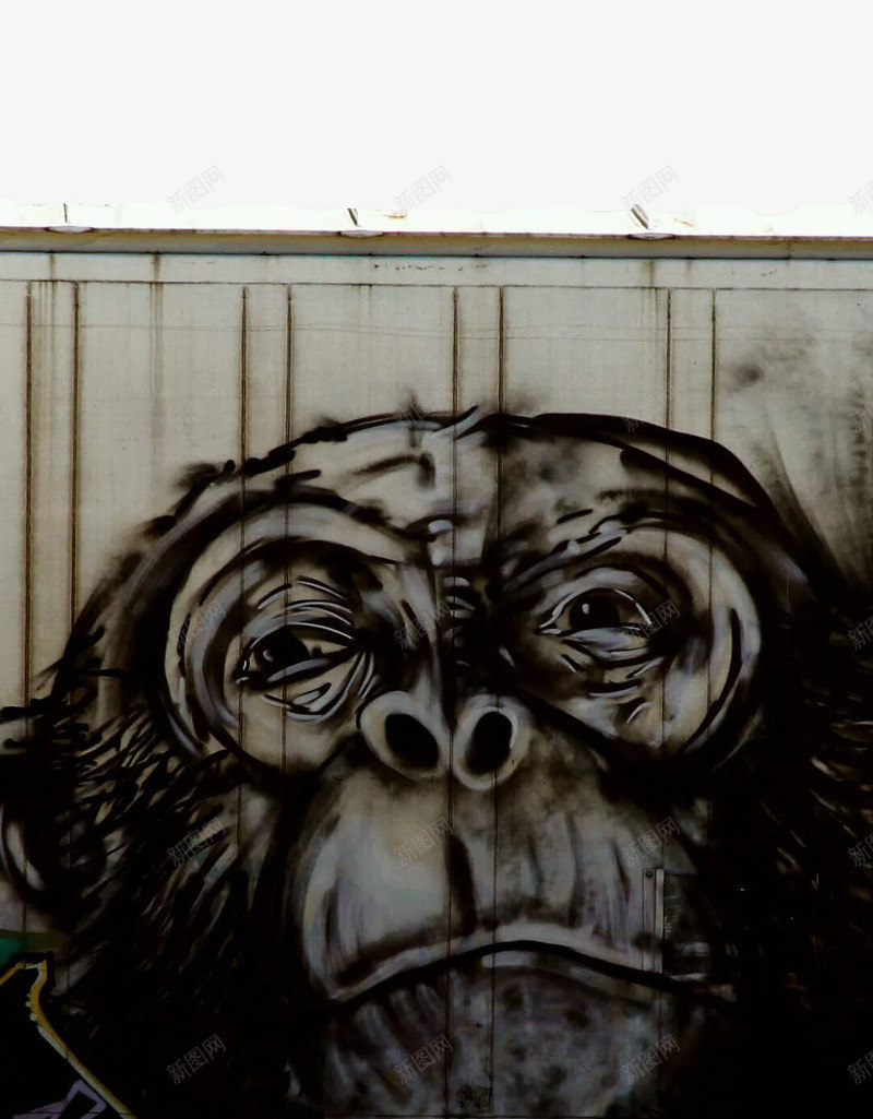 墙面上的猴子涂鸦png免抠素材_88icon https://88icon.com 涂鸦 猴子 黑色