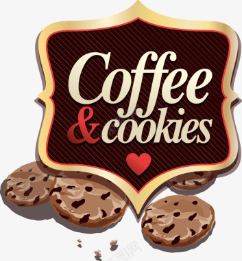 棕色咖啡和饼干图标图标