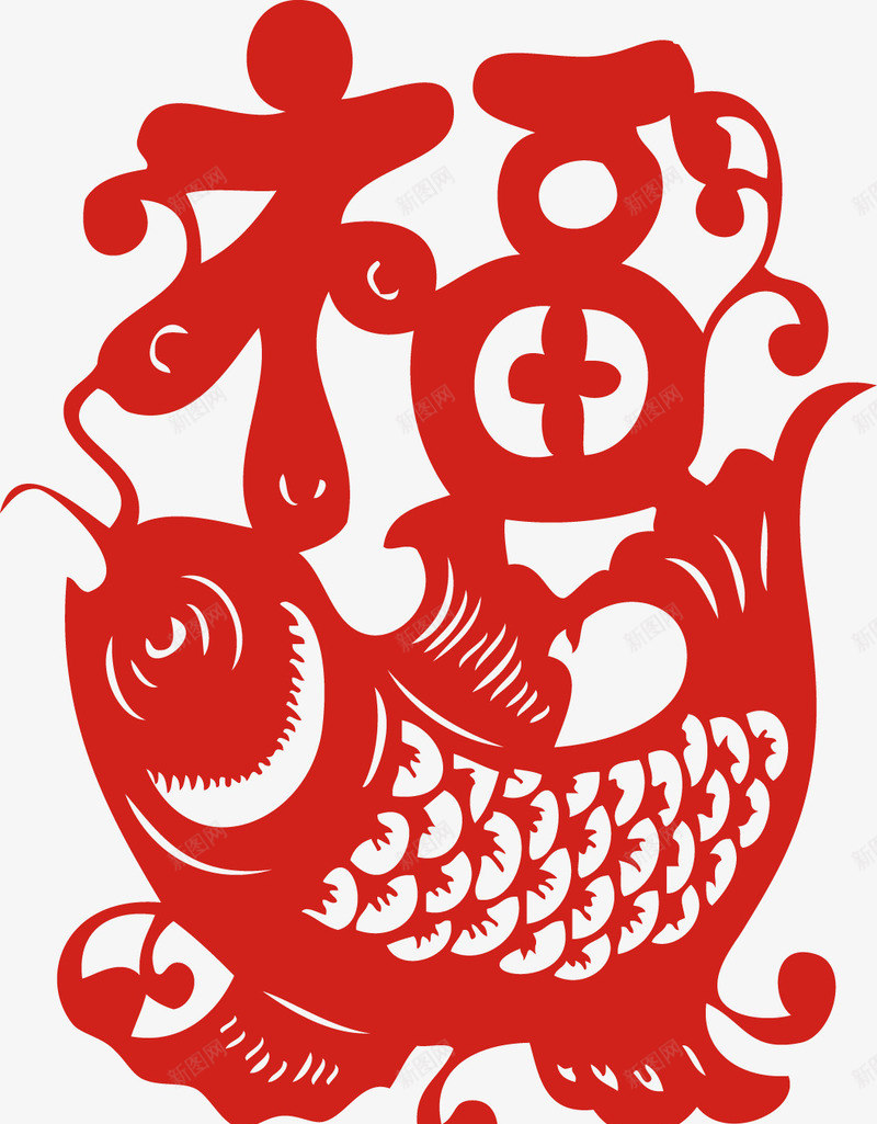 鲤鱼送福新年元旦春节剪纸矢量图ai免抠素材_88icon https://88icon.com 元旦 元旦新年 剪纸 新年 新年元旦 春节 鲤鱼 鲤鱼送福新年元旦春节剪纸矢量素材图片 矢量图