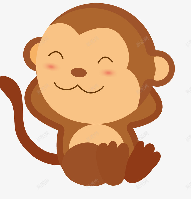 可爱的小猴子png免抠素材_88icon https://88icon.com 卡通动物 卡通小猴子 可爱 插图 水彩 猴子 玩偶 美猴