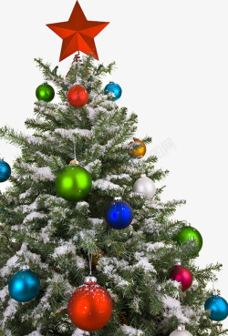 雪花装饰物圣诞树装饰品高清图片