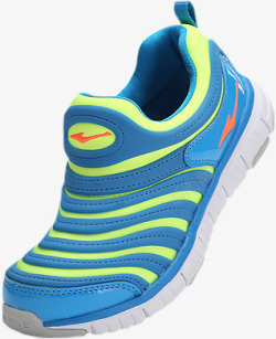 网面鞋跑步鞋儿童运动鞋跑步鞋绿蓝高清图片