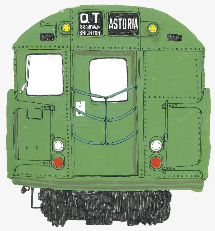 绿皮火车尾巴png免抠素材_88icon https://88icon.com 交通工具 绿皮火车 背影 轨道