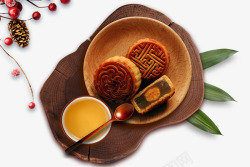 中秋中国风月饼礼物中国风中秋节装饰物高清图片