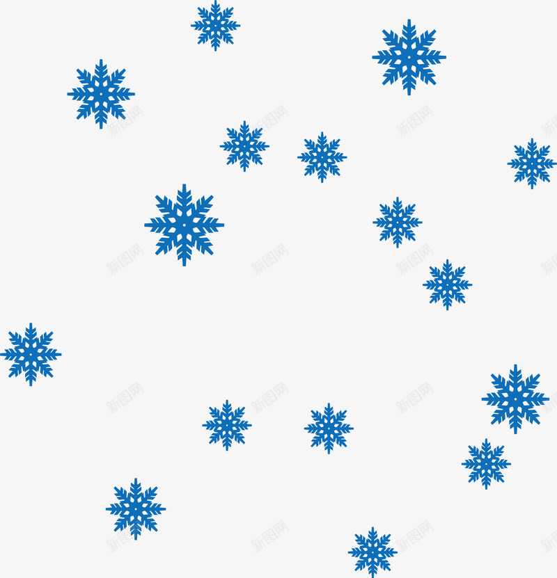 蓝色的雪花矢量图ai免抠素材_88icon https://88icon.com 冬天 冬天雪花 矢量png 蓝色雪花 雪花 雪花花纹 矢量图