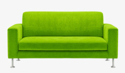 高端定制面料绿色的长沙发高清图片