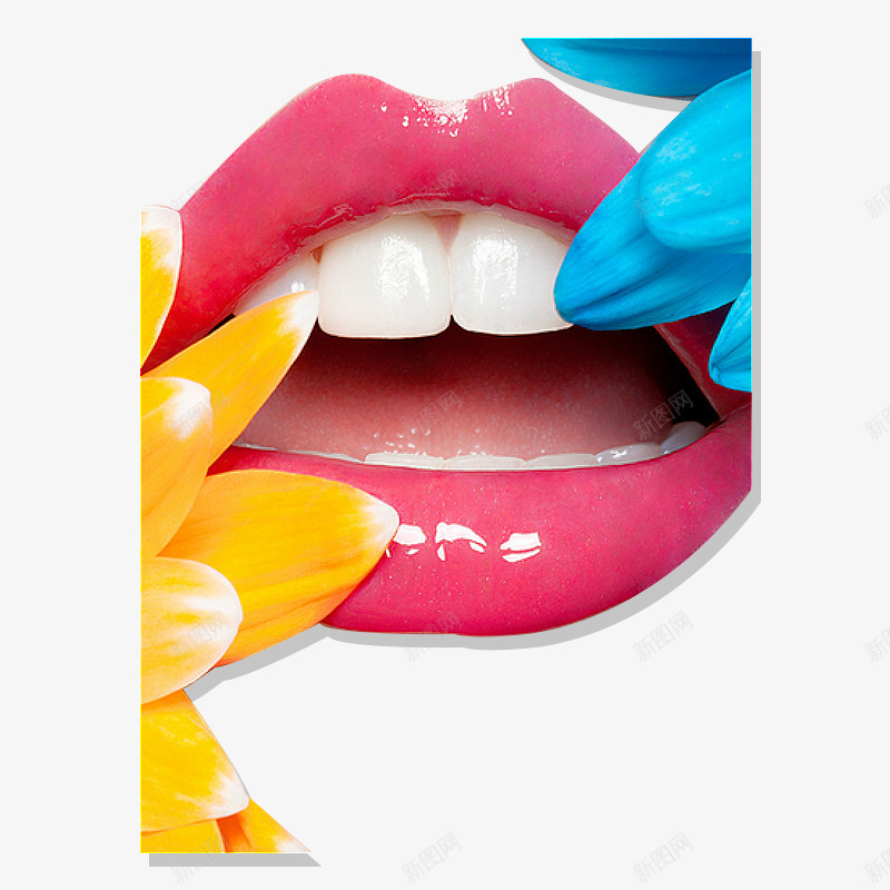 口红创意图png免抠素材_88icon https://88icon.com 口红 唯美 嘴唇 花