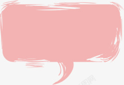 涂鸦粉色边框会话框素材