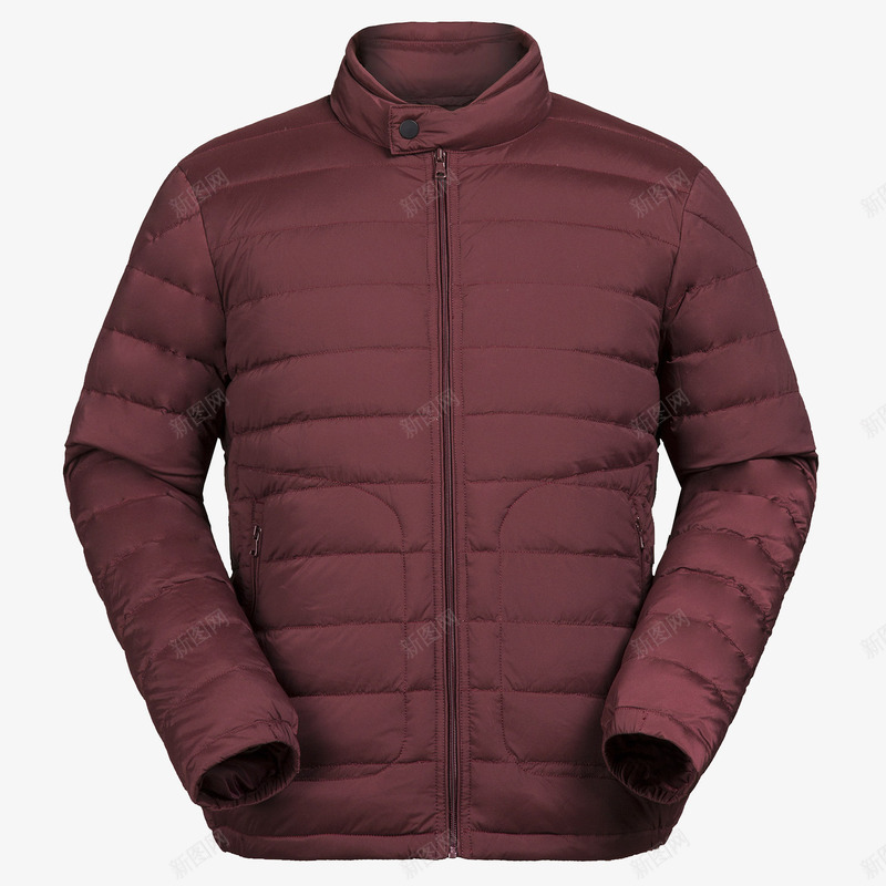 酒红色男士羽绒服png免抠素材_88icon https://88icon.com 产品实物 男装 男装羽绒服