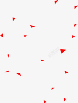 红色不规则三角形飘落素材